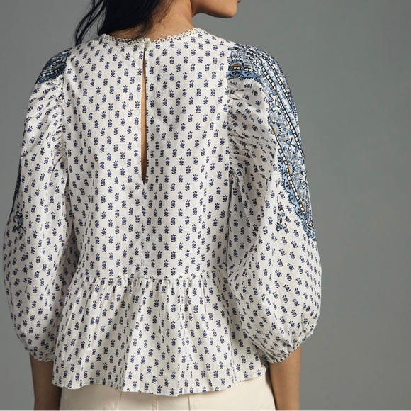 By Anthropologie Peasant Blouse S - Picture 2 of 13